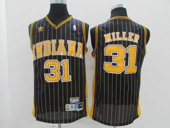 Indiana Pacers  #31 Reggie Miller stitched basketball retro jersey navy MEN WOMEN YOUTH S-6XL SIZE