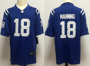 Indianapolis Colts 18 MANNING  Blue stitched football jersey MEN WOMEN YOUTH S-6XL SIZE