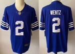 Indianapolis Colts 2 WENTZ Blue stitched football jersey