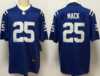 Indianapolis Colts 25 MACK  Blue stitched football jersey MEN WOMEN YOUTH S-6XL SIZE