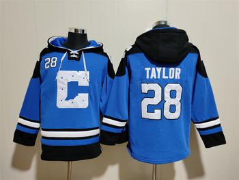 Indianapolis Colts 28# TAYLOR  Blue stitched hoodie MEN WOMEN YOUTH S-6XL SIZE