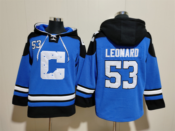Indianapolis Colts 53# LEONARD  Blue stitched hoodie MEN WOMEN YOUTH S-6XL SIZE