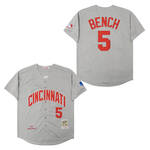 Johnny Bench Cincinnati Reds Jersey Mitchell & Ness grey