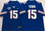 Jordan Florida Gators Blue 15 TEBOW Football Jersey MEN WOMEN YOUTH S-6XL SIZE
