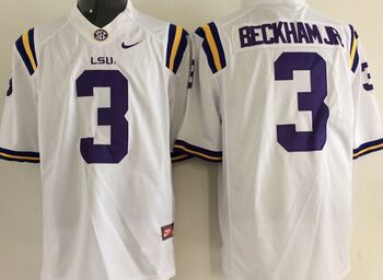 LSU Tigers #3 Odell Beckham Jr white Football Jersey MEN WOMEN YOUTH S-6XL SIZE
