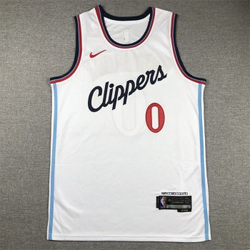 Los Angeles Clippers #0 Icon - Westbrook Home stitched basketball jersey white MEN WOMEN YOUTH S-6XL SIZE