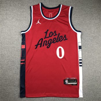 Los Angeles Clippers #0 Icon - Westbrook new style stitched basketball jersey red MEN WOMEN YOUTH S-6XL SIZE