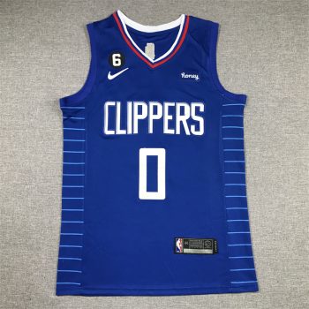 Los Angeles Clippers #0 Icon - Westbrook  stitched basketball jersey blue MEN WOMEN YOUTH S-6XL SIZE