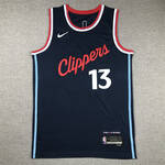 Los Angeles Clippers #13 Paul George  stitched basketball jersey navy new style MEN WOMEN YOUTH S-6XL SIZE