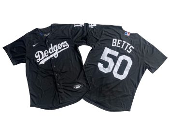 Los Angeles Dodgers 50# Mookie Betts Royal Black Jersey MEN WOMEN YOUTH S-6XL SIZE