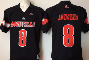 Louisville Cardinals Black #8 Lamar Jackson Football Jersey MEN WOMEN YOUTH S-6XL SIZE