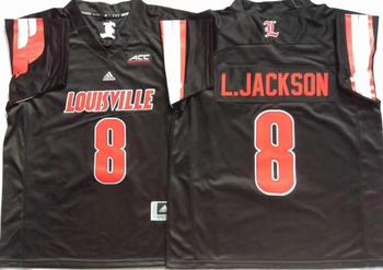 Louisville Cardinals Black 8 Lamar Jackson Football Jersey MEN WOMEN YOUTH S-6XL SIZE