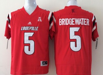 Louisville Cardinals White #5 Teddy Bridgewater Football Jersey MEN WOMEN YOUTH S-6XL SIZE