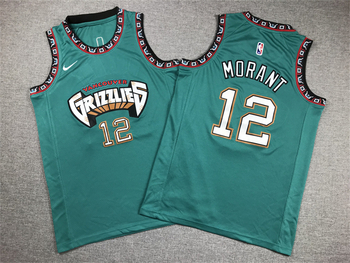 Memphis Grizzlies #12 Ja Morant stitched basketball jersey green MEN WOMEN YOUTH S-6XL SIZE