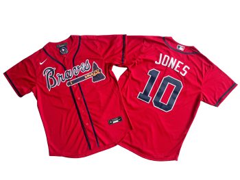 Atlanta Braves 1# Ozzie Albies Red Home Replica Player Name Jersey MEN WOMEN YOUTH S-6XL SIZE
