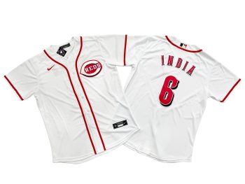 Cincinnati Reds 6# Jonathan India White Home Replica Jersey MEN WOMEN YOUTH S-6XL SIZE