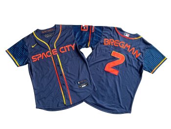 Houston Astros 2# Alex Bregman Navy City Connect Replica Player Jersey MEN WOMEN YOUTH S-6XL SIZE