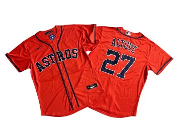 Houston Astros 27# Jose Altuve Orange Home Replica Player Name Jersey MEN WOMEN YOUTH S-6XL SIZE