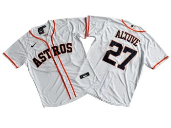 Houston Astros 27# Jose Altuve White Home Replica Player Name Jersey MEN WOMEN YOUTH S-6XL SIZE