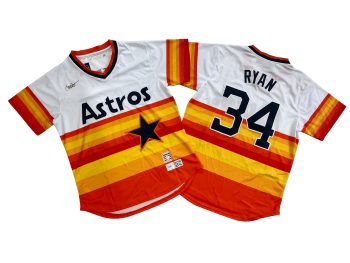 Houston Astros Nolan Ryan White Home Cooperstown Collection Player Jersey MEN WOMEN YOUTH S-6XL SIZE