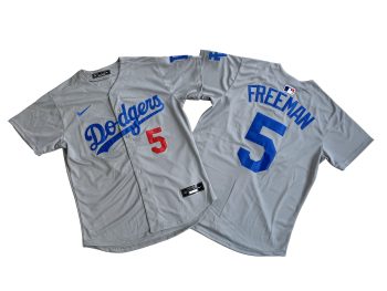 Los Angeles Dodgers 5# Freddie Freeman Gray Home Limited Player Jersey MEN WOMEN YOUTH S-6XL SIZE