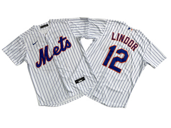 New York Mets 12# Francisco Lindor White Home Replica Player Jersey MEN WOMEN YOUTH S-6XL SIZE