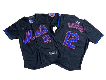 New York Mets Francisco Lindor Black Alternate Limited Player Jersey MEN WOMEN YOUTH S-6XL SIZE