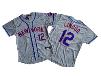 New York Mets Francisco Lindor Gray Away Limited Player Jersey MEN WOMEN YOUTH S-6XL SIZE