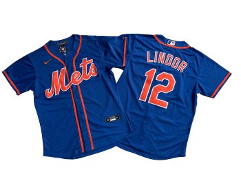 New York Mets Francisco Lindor Royal Alternate Replica Player Jersey MEN WOMEN YOUTH S-6XL SIZE