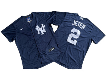 New York Yankees 2# Derek Jeter Navy Player Jersey MEN WOMEN YOUTH S-6XL SIZE