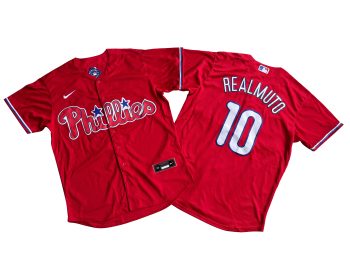 Philadelphia Phillies 10# J.T. Realmuto Red Cool Base Jersey MEN WOMEN YOUTH S-6XL SIZE