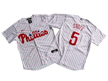 Philadelphia Phillies 5# Bryson Stott White Home Replica Player Name Jersey MEN WOMEN YOUTH S-6XL SIZE