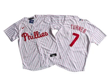 Philadelphia Phillies 7# Trea Turner White Home Replica Player Name Jersey MEN WOMEN YOUTH S-6XL SIZE