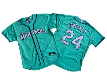 Seattle Mariners 24# Ken Griffey Jr. Player Cool Base Jersey MEN WOMEN YOUTH S-6XL SIZE