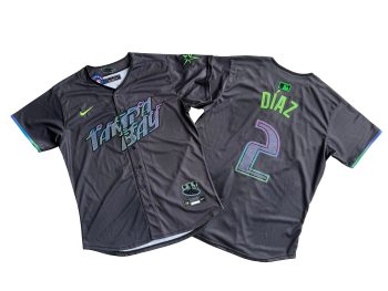 Tampa Bay Rays Yandy Diaz Charcoal 2024 City Connect Limited Player Jersey MEN WOMEN YOUTH S-6XL SIZE