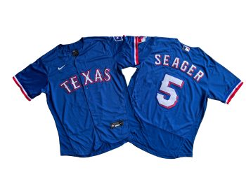 Texas Rangers 5# Corey Seager Blue Flexbase jersey MEN WOMEN YOUTH S-6XL SIZE