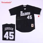 Michael Jordan #45 Birmingham Barons Button Down Baseball Jersey black men women youth size S-6XL