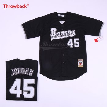 Michael Jordan #45 Birmingham Barons Button Down Baseball Jersey black men women youth size S-6XL