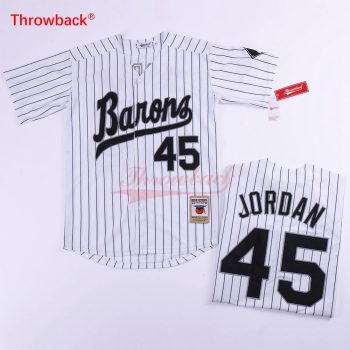 Michael Jordan #45 Birmingham Barons Button Down Baseball Jersey white men women youth size S-6XL