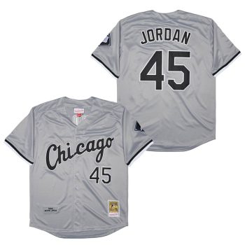 Michael Jordan Chicago White Sox Jersey Mitchell & Ness gray men women youth size S-6XL