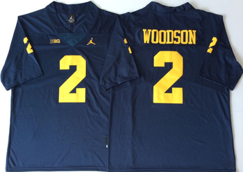 Michigan Wolverines Blue 2 WOODSON Football Jersey MEN WOMEN YOUTH S-6XL SIZE