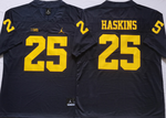 Michigan Wolverines Blue 25 HASKINS Football Jersey MEN WOMEN YOUTH S-6XL SIZE