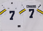 Michigan Wolverines White 7 EDWARDS Football Jersey MEN WOMEN YOUTH S-6XL SIZE