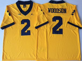 Michigan Wolverines YELLOW 2 WOODSON Football Jersey MEN WOMEN YOUTH S-6XL SIZE