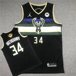 Milwaukee Bucks #34 Giannis Antetokounmpo stitched basketball jersey-City Edition Final patch