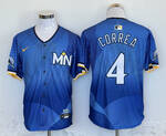 Minnesota Twins  Limited City Connect Jersey #4 Carlos Correa  stitched baseball  jersey MEN WOMEN YOUTH S-6XL SIZE