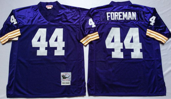 Minnesota Vikings Purple #44 FOREMAN Mitchell & Ness Football Jersey Retro men women youth size S-6XL