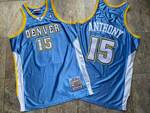 Mitchel &Ness Nuggets No. 15 Anthony 2003-04 vintage mercerized blue jersey MEN WOMEN YOUTH S-6XL SIZE