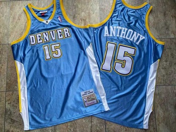 Mitchel &Ness Nuggets No. 15 Anthony 2003-04 vintage mercerized blue jersey MEN WOMEN YOUTH S-6XL SIZE