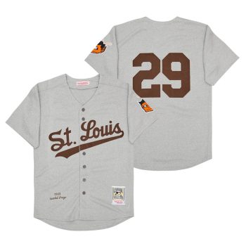 Mitchell And Ness 1953 Browns 29 Satchel Paige Grey Stitched Jersey men women youth size S-6XL